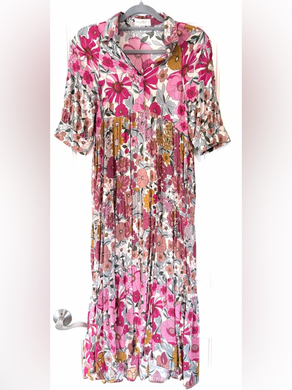 NATURAL LIFE Pink Floral Maxi Dress